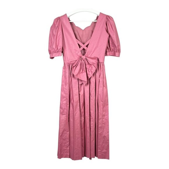 Vintage Laura Ashley Tea Length Dress Pink - Picture 2 of 10